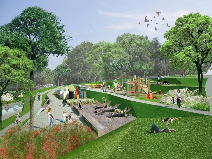 Linear park Green Stream Linear Park Vibrant New Public Space in So Paulo