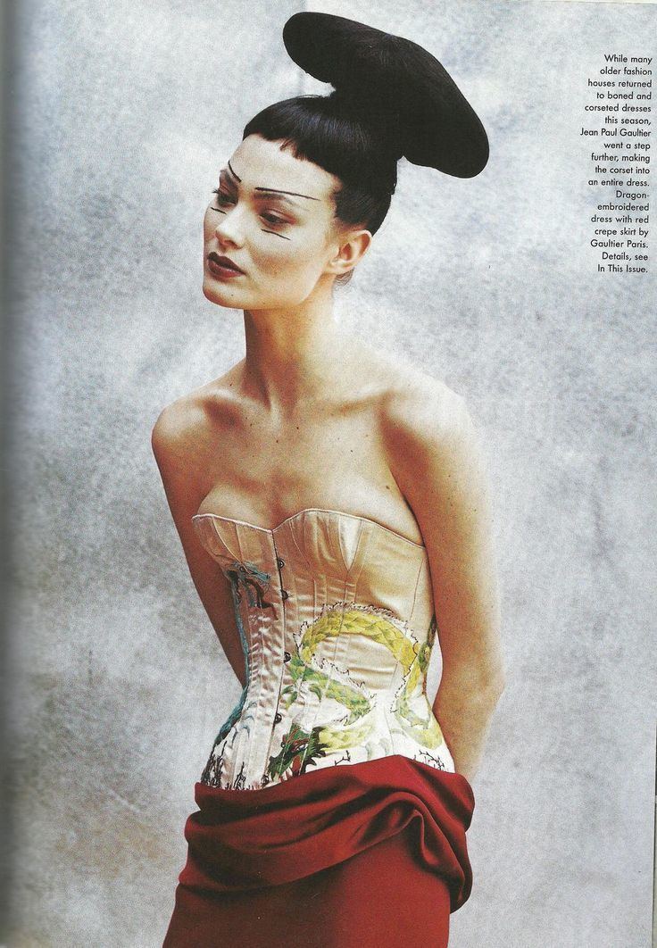 Ling Tan US Vogue April 1997 quotCouture Clashquot Models Christina