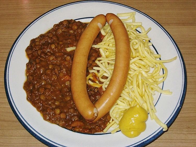 Linsen mit Spätzle Linsen und Sptzle mit Saiten Rezept mit Bild von woschla