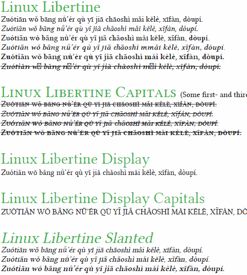 Linux Libertine Pinyin font Linux Libertine Pinyin News