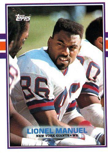 Lionel Manuel NEW YORK GIANTS Lionel Manuel 177 TOPPS 1989 NFL American Football