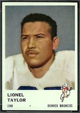 Lionel Taylor wwwfootballcardgallerycompics1961Fleer147Li