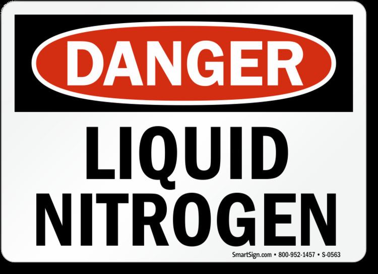 Liquid nitrogen Liquid Nitrogen Signs Best Prices MySafetySigncom