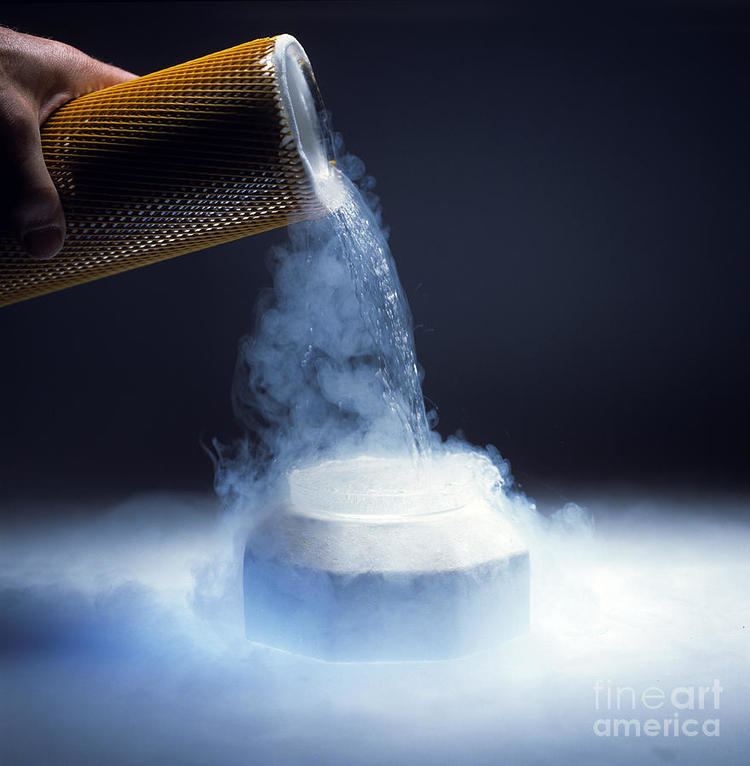 Liquid nitrogen Liquid Nitrogen Being Poured Photograph by Charles D Winters