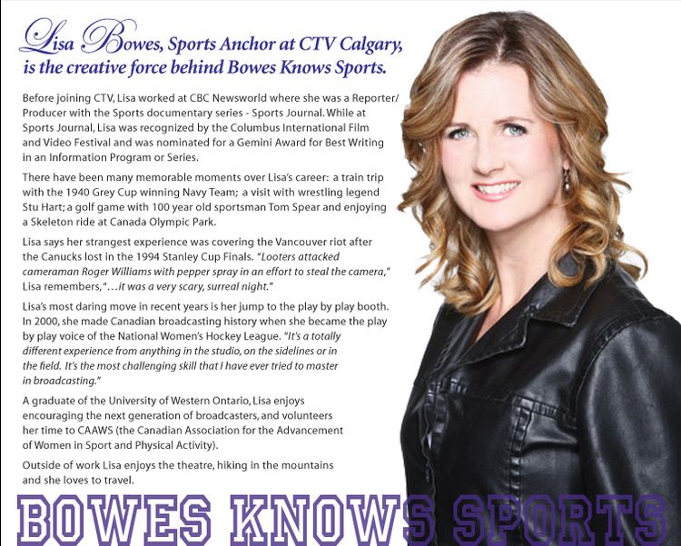 Lisa Bowes Meet Lisa Bowes Bowes Knows Sports