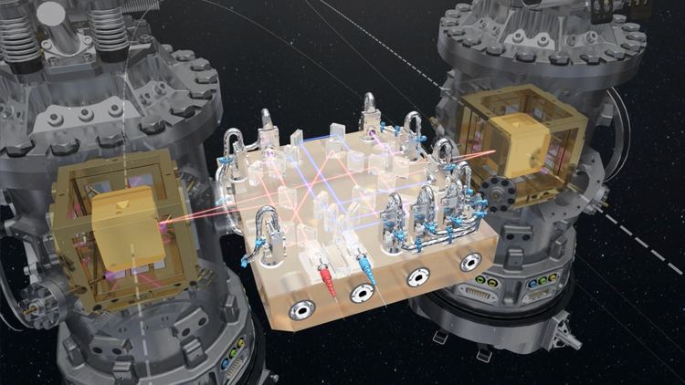 LISA Pathfinder Test cubes floating freely inside LISA Pathfinder Space Science