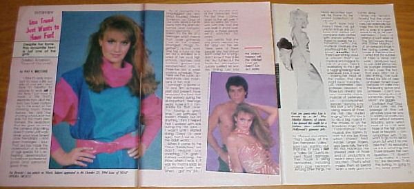 Lisa Trusel LISA TRUSEL 1980s Clippings Interview DAYS OF OUR LIVES