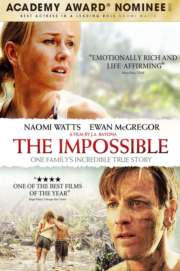 List of accolades received by The Impossible wwwgstaticcomtvthumbmovieposters9341404p934