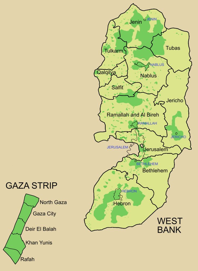List of cities administered by the Palestinian Authority