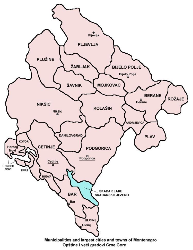 List of cities in Montenegro