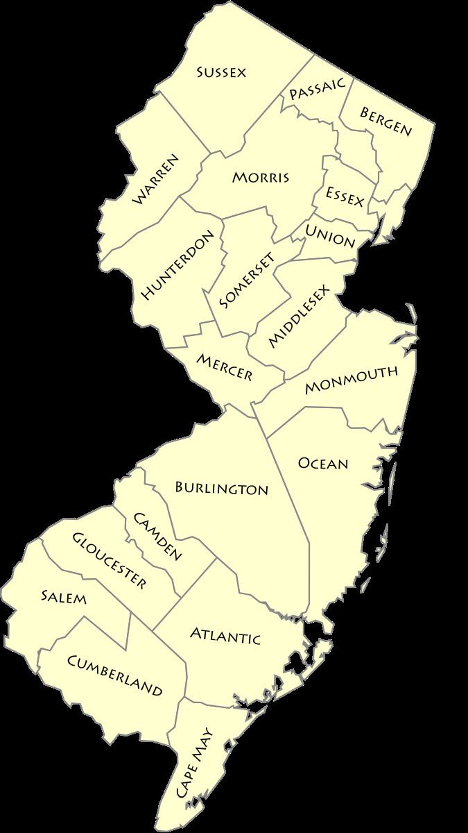 List of counties in New Jersey