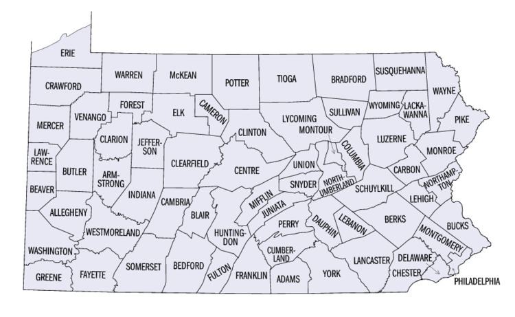 List of counties in Pennsylvania