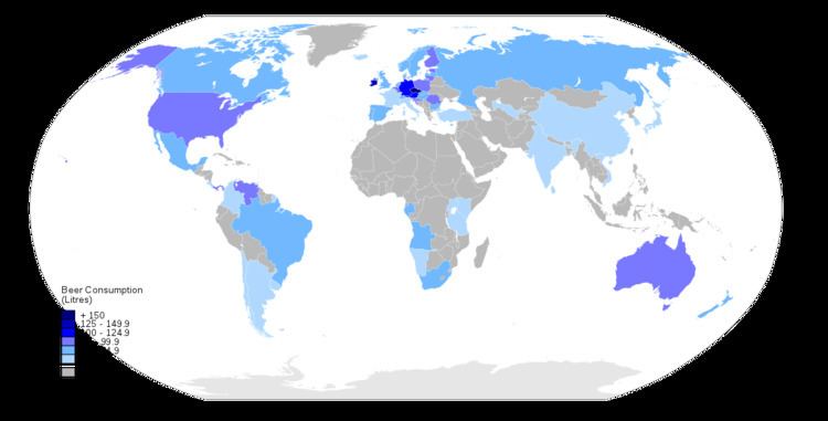 List of countries by beer consumption per capita