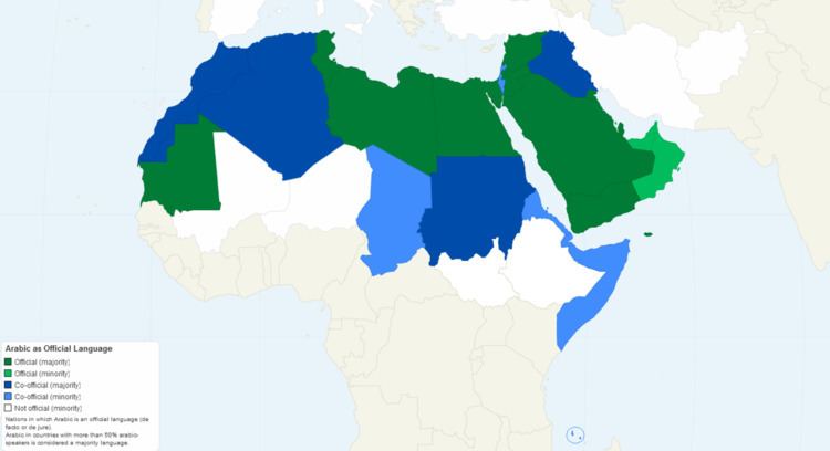 List of countries where Arabic is an official language
