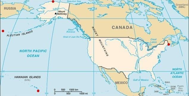 List of extreme points of the United States