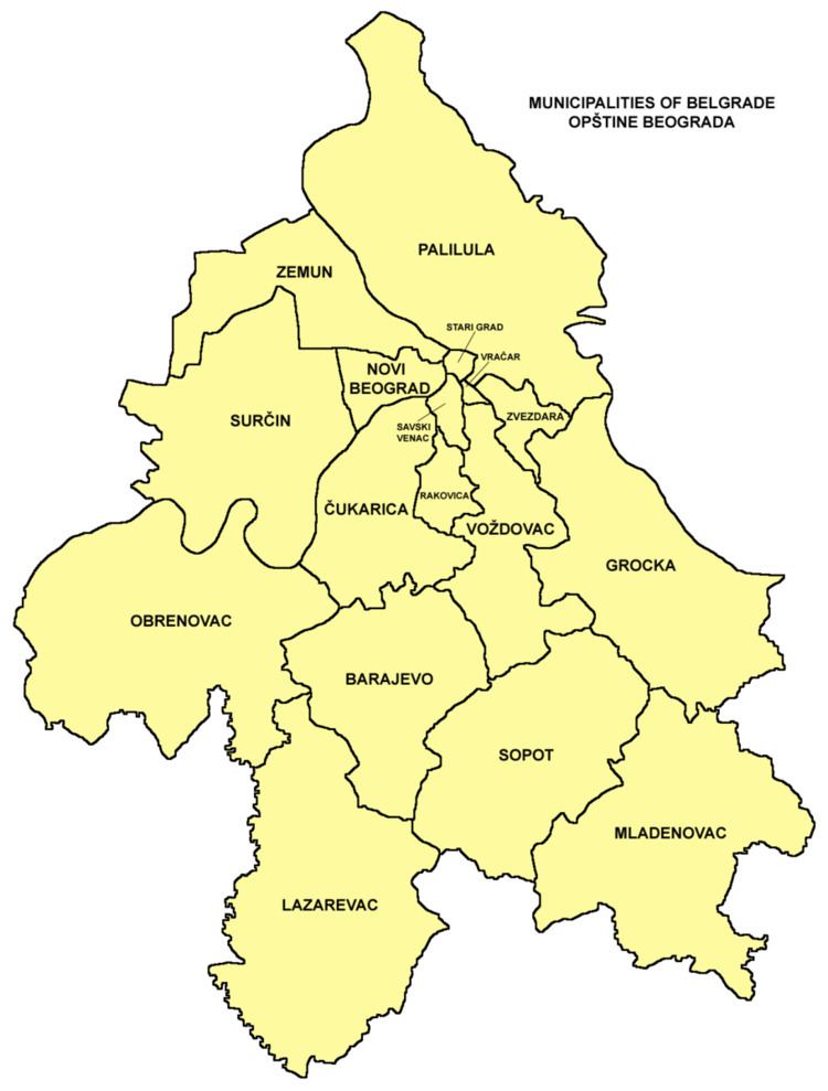 List of former and proposed municipalities of Belgrade
