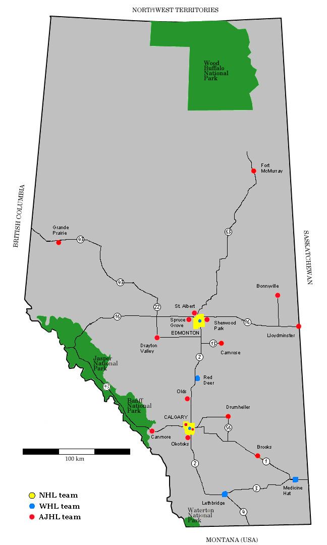 List of ice hockey teams in Alberta