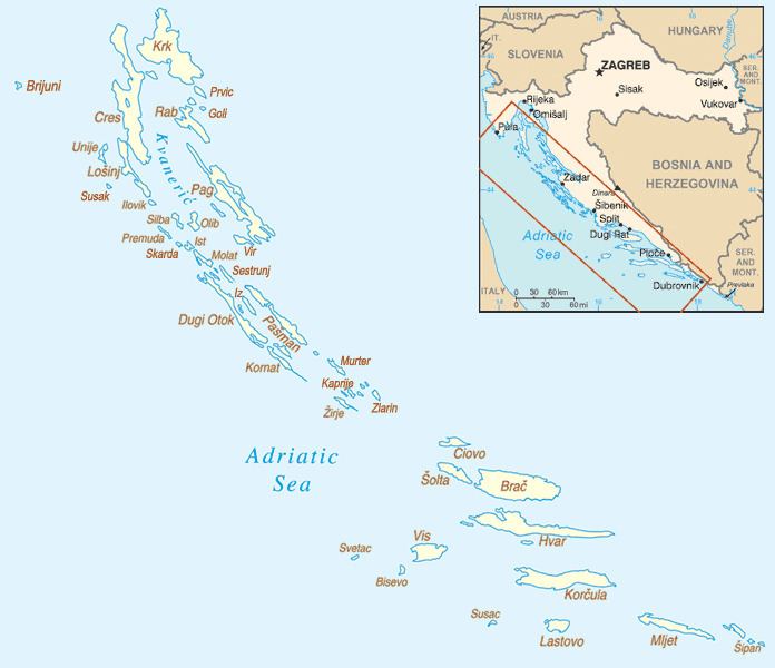 List of islands in the Adriatic