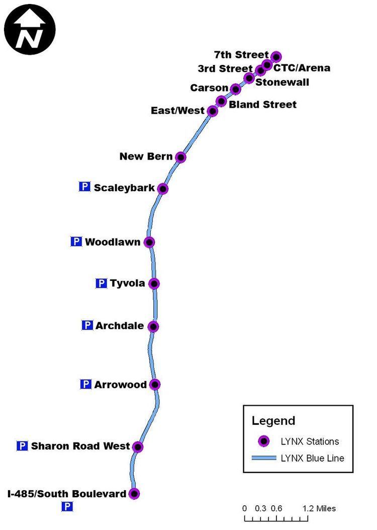 List of Lynx Blue Line stations