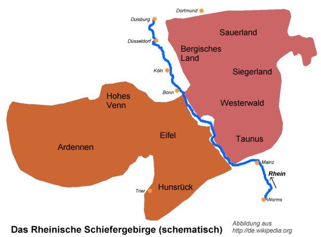 List of mountains and hills of the Rhenish Massif