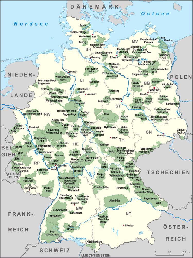 List of nature parks in Germany