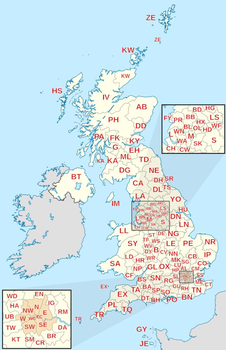 List of postcode areas in the United Kingdom