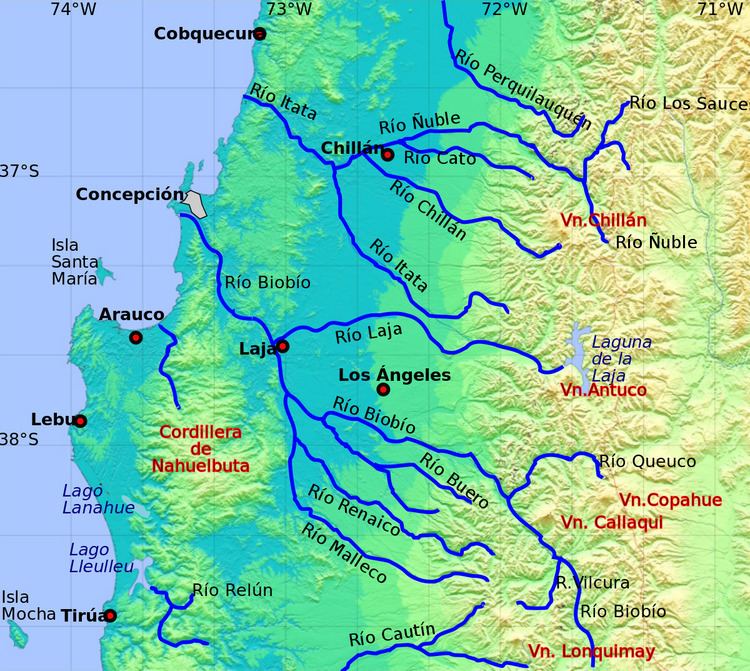 List of rivers of La Araucanía Region
