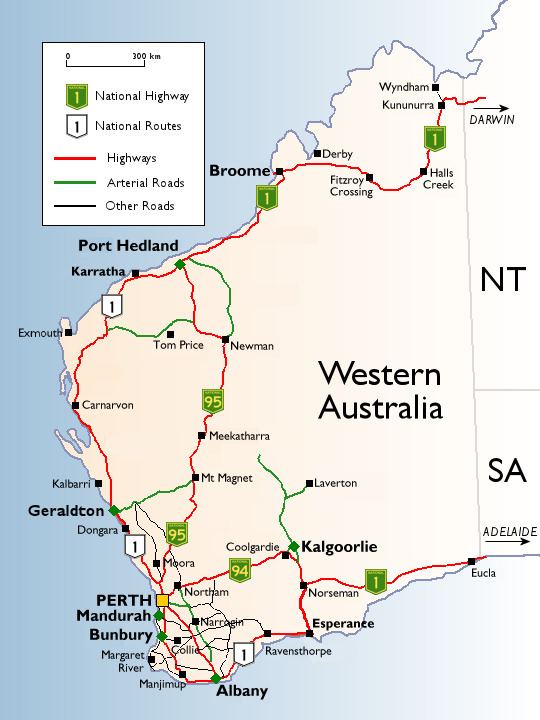 List of roadhouses in Western Australia
