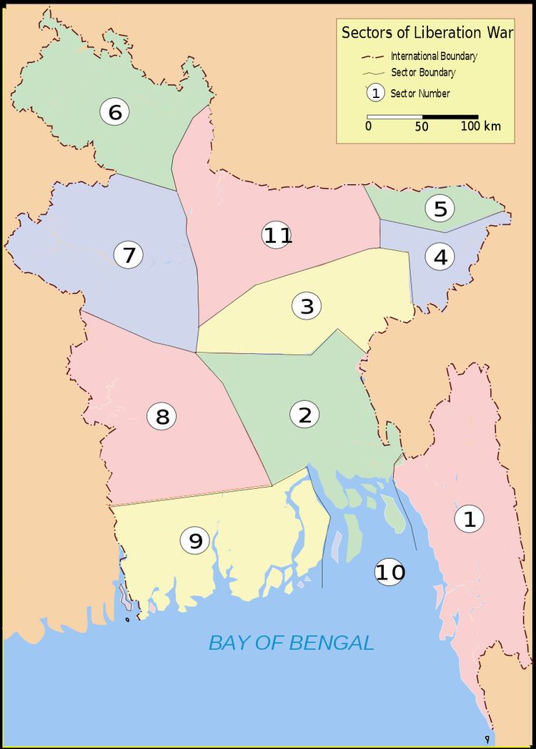 List of sectors in the Bangladesh Liberation War
