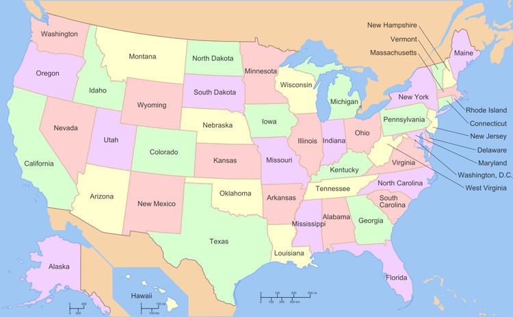 List of states and territories of the United States