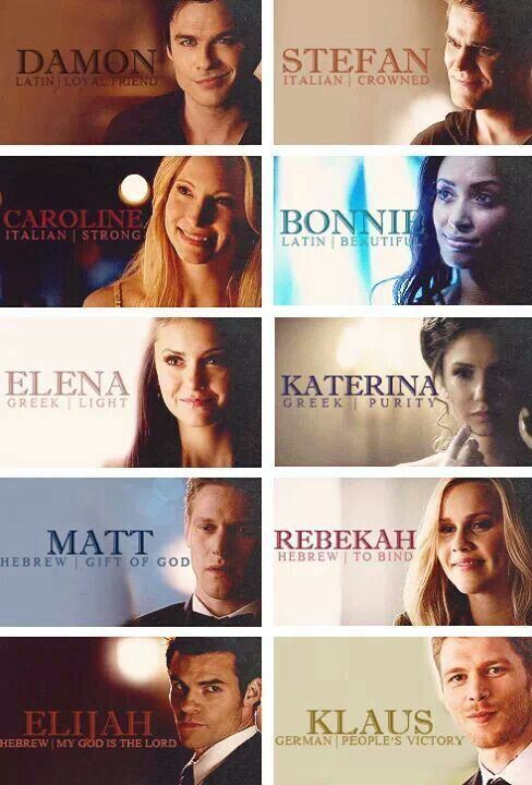 List of The Vampire Diaries characters The Vampire Diaries characters names meaning in other languages