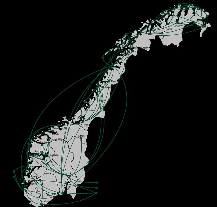 List of Widerøe destinations