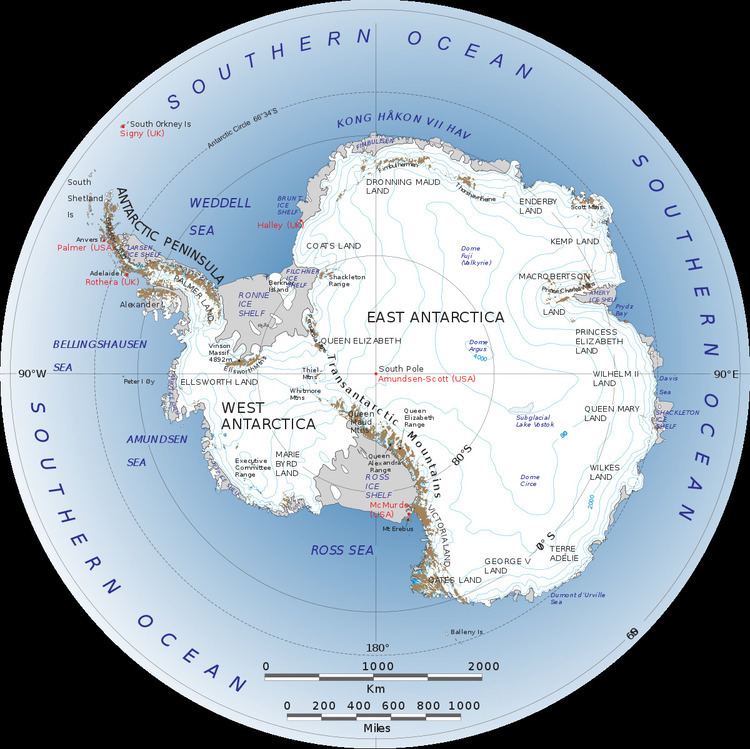 Lists of places in Antarctica