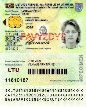 Lithuanian identity card