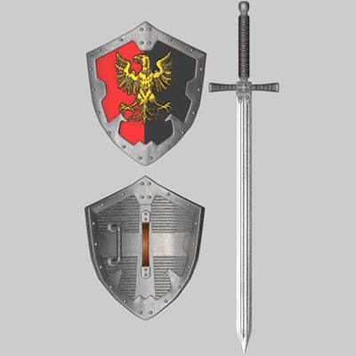 Little Shield c4d little shield medieval sword