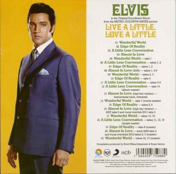 Live a Little, Love a Little Elvis Presley CD Live A Little Love A Littleplus 7inch deluxe