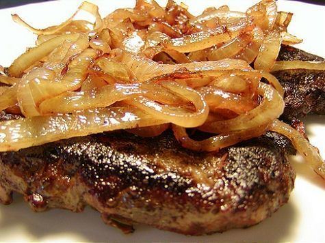 Liver and onions Granny39s Liver and Onions Recipe SparkRecipes