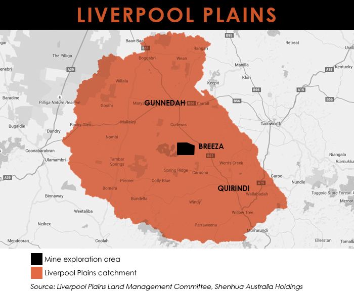Liverpool Plains Fact check Is the proposed Shenhua Watermark coal mine located in