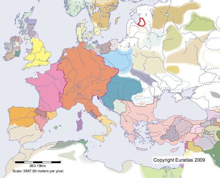 Livonians Euratlas Periodis Web Map of Livonians in Year 1100