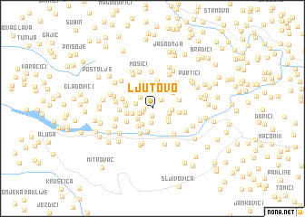 Ljutovo Ljutovo Bosnia and Herzegovina map nonanet
