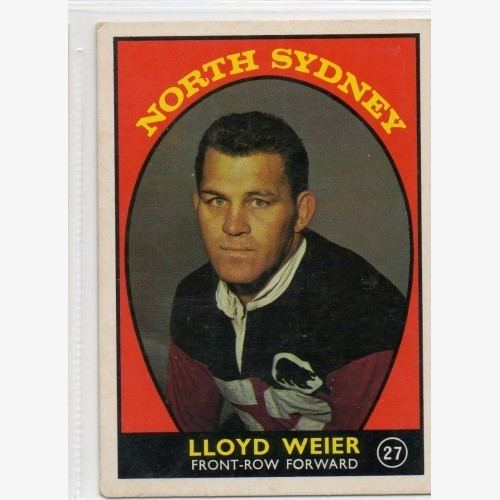Lloyd Weier 1968A Scanlens Common 27 Lloyd Weier North Sydney Gimko