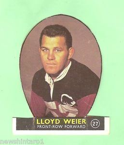 Lloyd Weier D177 CUT 1968 SER 1 SCANLENS RUGBY LEAGUE CARD 27 LLOYD WEIER