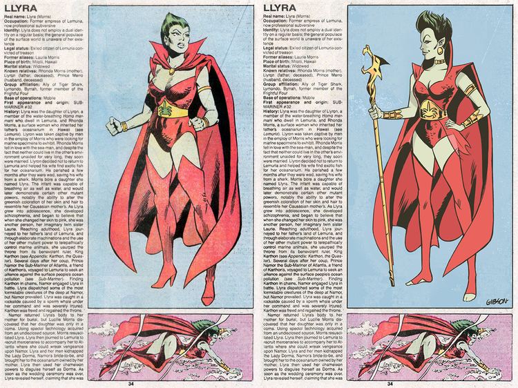 Llyra The Official Handbook to the Marvel Universe REDUX Edition LLYRA