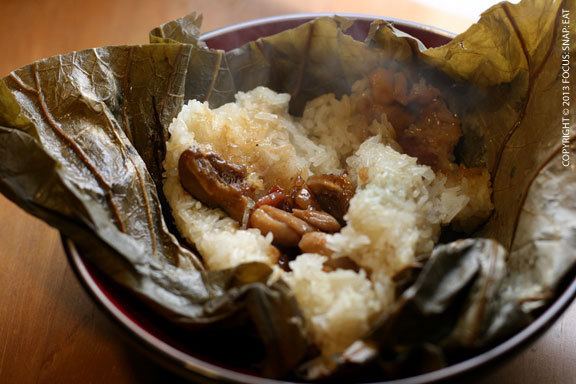 Lo mai gai How to Make Sticky Rice Chicken Lo Mai Gai in Lotus Leaves Focus