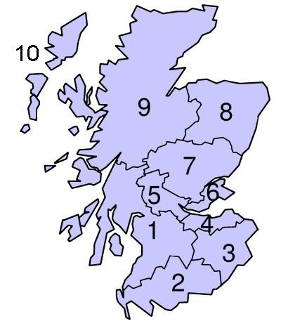 Local government areas of Scotland 1973–96