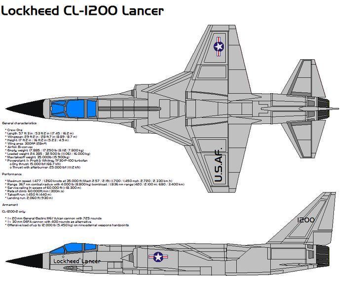 Lockheed CL-1200 Lancer Lockheed Model CL1200 Lancer ConceptExperimental Aircraft