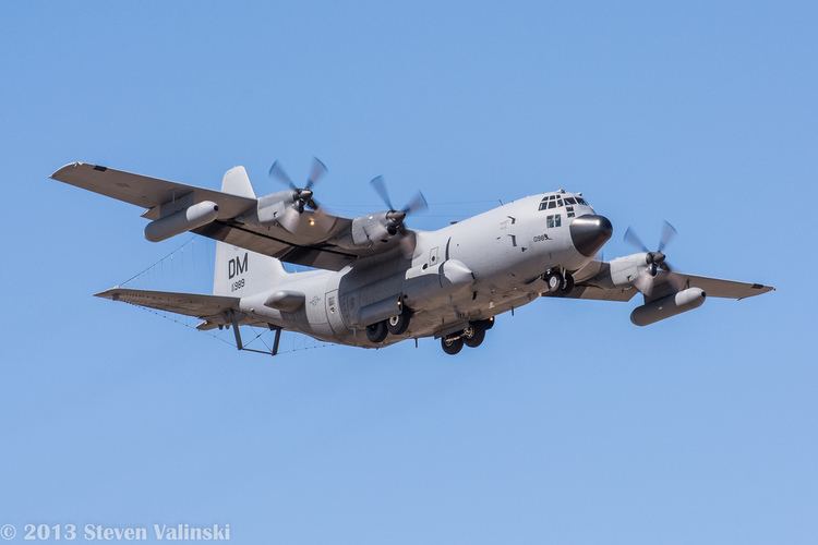 Lockheed EC-130H Compass Call flying in the sky