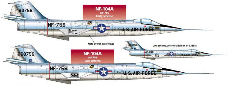 Lockheed NF-104A WINGS PALETTE Lockheed F104 Starfighter USA