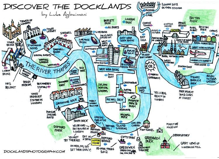 London Docklands HandDrawn Maps Of London Docklands Londonist