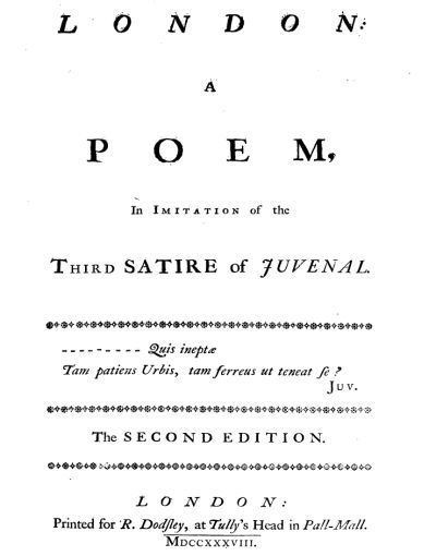 London (Samuel Johnson poem) - Alchetron, the free social encyclopedia